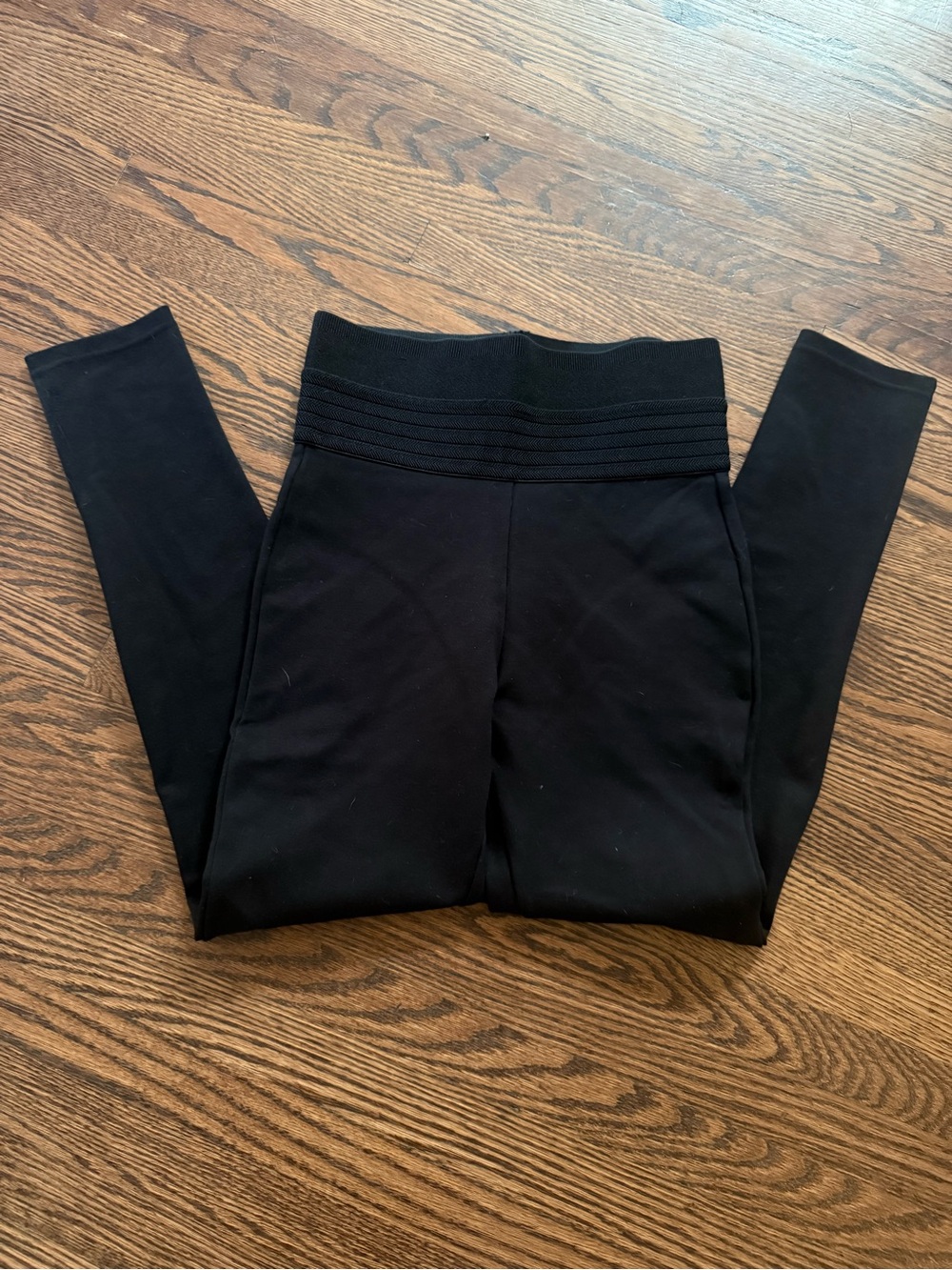 THICK KNIT HIGH WAIST BLACK LEGGINGS
